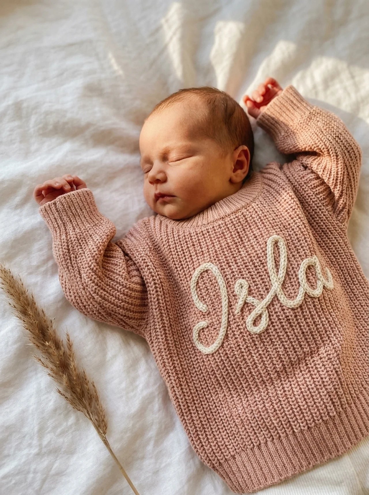 Personalised Baby Knit Sweater | Jersey & Romper